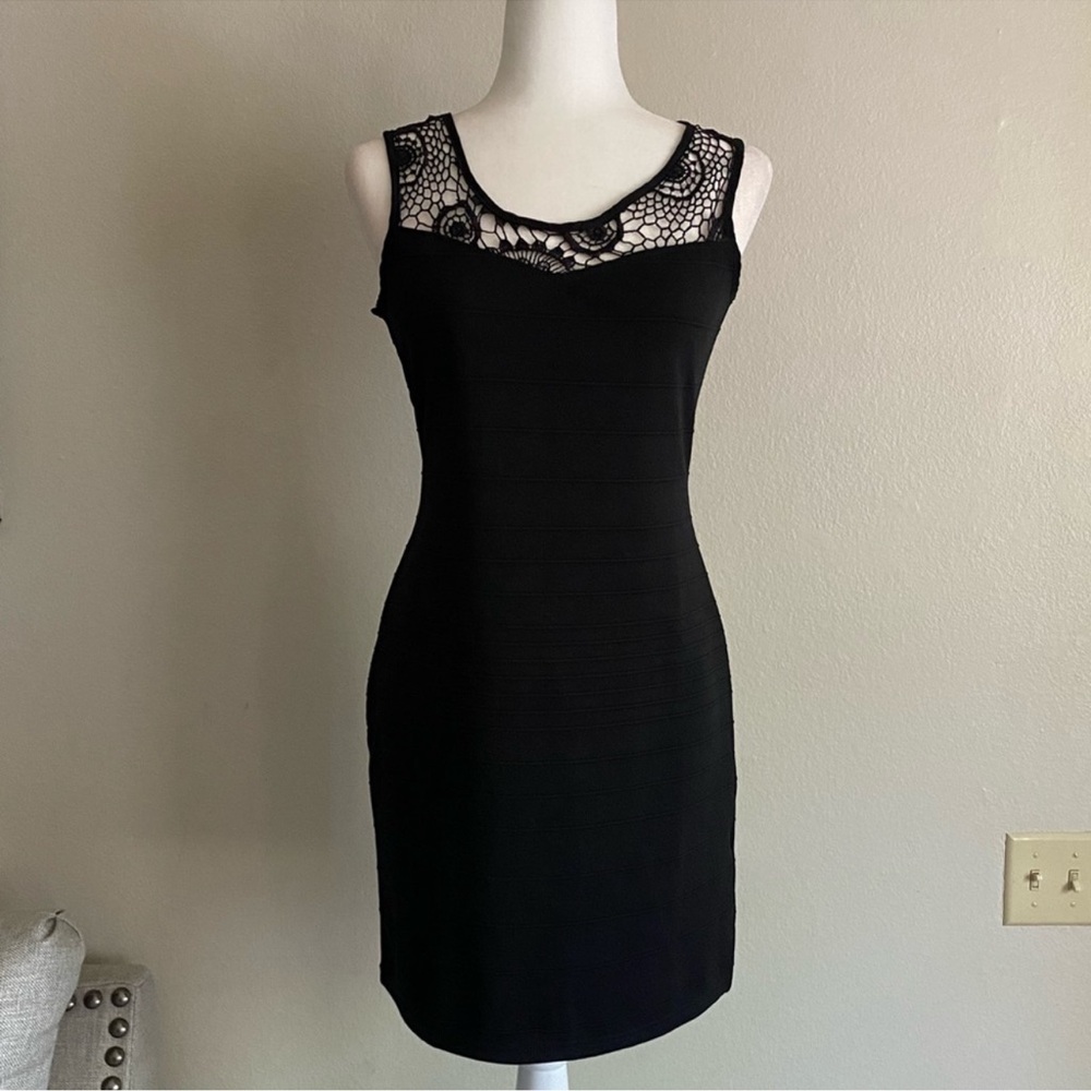 Kessley Black Lace Crochet Lace Design Women’s Dress✨